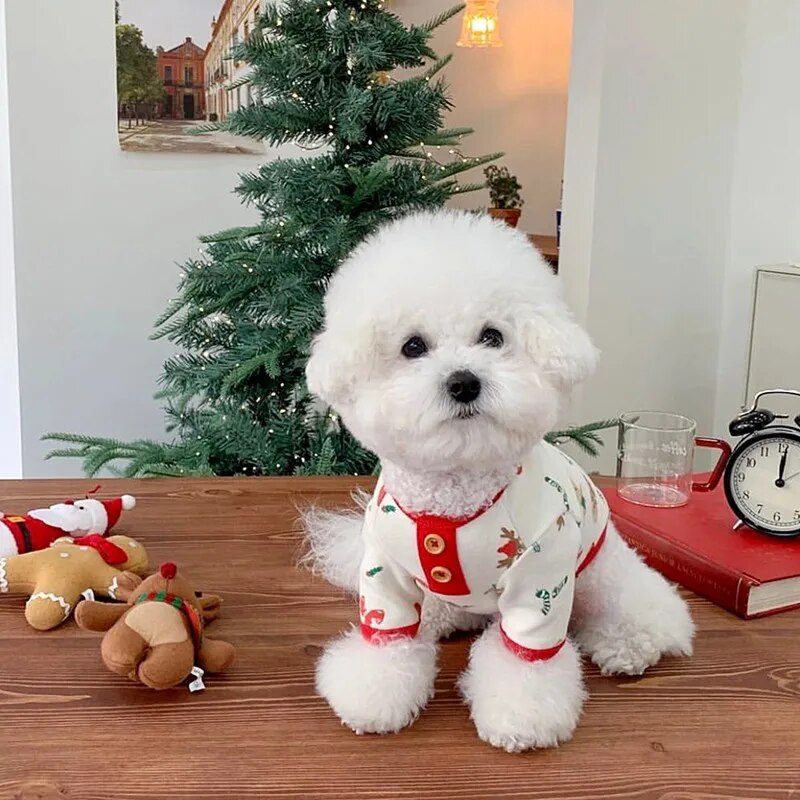 Christmas Dog Button Shirt
