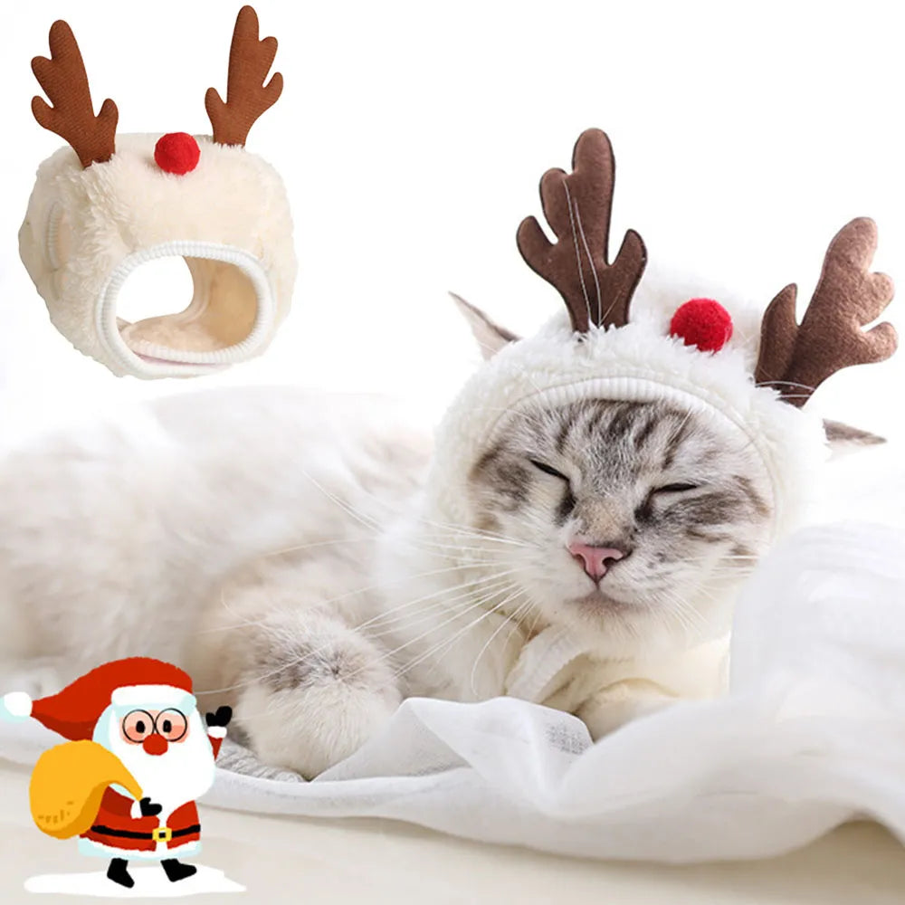 Christmas Cat Costume Elk Hat