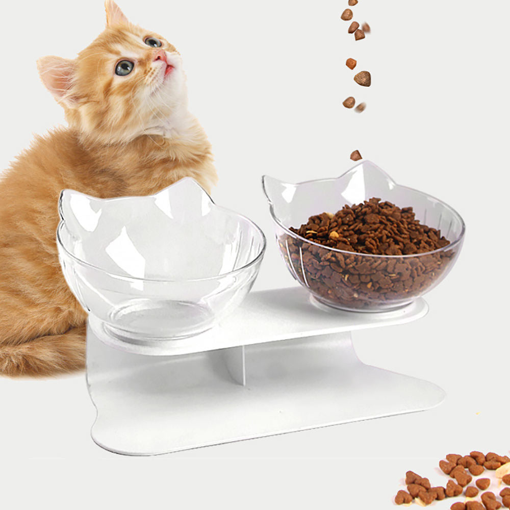 Non-Slip Cat Bowls with Stand